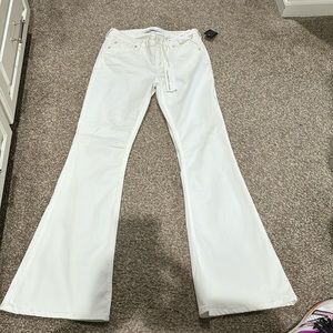 Celebrity pink white flares